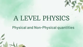 How to Identify Physical and Non Physical Quantities physicswallah physics Mr Puzzler [upl. by Livi]