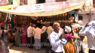 Traditional brass puja items store in Varanasi Uttar Pradesh [upl. by Enellek]