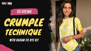 How to Tie Dye Tshirt Crumple Technique with Kadam Tie Dye Kit  Kadam Colors [upl. by Cochard]