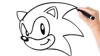 Como dibujar paso a paso a Sonic facil [upl. by Spain]