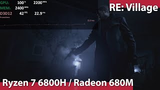 Resident Evil Village  AMD Ryzen 7 6800H APU  Radeon 680M 6900HS 6800HS 6800U 1080p  RT [upl. by Regni]