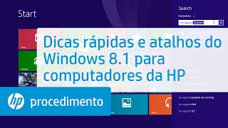 Dicas rápidas e atalhos do Windows 81 para computadores da HP [upl. by Liliane]