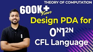 Lec51 Design PDA for 0n12n CFL Language  Very Important Must Watch [upl. by Ilaw]