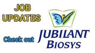 Walkin interview at Jubilant Biosys  jubilantbiosys pharmajobalert [upl. by Melia]