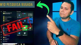 COMO RESOLVER BARRA Pesquisa WINDOWS 10 Não FUNCIONA [upl. by Leelaj]