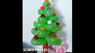 GLOBOS PINO DE NAVIDAD CON MEGALEXCHRISTMAS TREE [upl. by Nedrud]