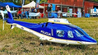 AGUSTA A109 AMAZING RC SCALE MODEL ELECTRIC HELICOPTER WITH SOUND MODULE FLIGHT DEMONSTRATION [upl. by Fagin]