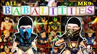 Scorpion amp SubZero React Mortal Kombat All Babalities  MKX PARODY [upl. by Ahseniuq847]