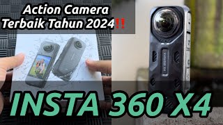 INSTA 360 X4  UNBOXING amp REVIEW ACTION CAMERA TERBAIK DI TAHUN 2024‼️ [upl. by Onyx]