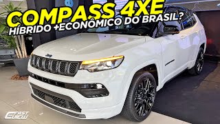 NOVO JEEP COMPASS S 4Xe 13 TURBO HÍBRIDO PLUGIN 2022 COM 240 CV FAZ 24 KML E 900KM DE AUTONOMIA [upl. by Olcott441]