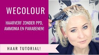 HAARVERF ZONDER PPD AMMONIA EN PARABENEN  WECOLOUR REVIEW  Dazzling Beauty [upl. by Valma849]