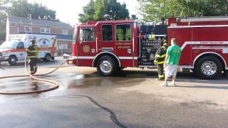 West Essex First Aid Squad Wetdown Water Fight [upl. by Chucho775]