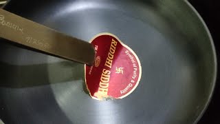 remove sticker from nonstick Fry pan  easy step [upl. by Arlie]