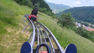 The Mountain Coaster Black Forest Germany  Sommerrodelbahn Gutach Schwarzwald  Toboggan run [upl. by Swen724]