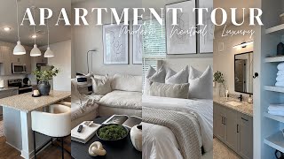 APARTMENT TOUR  MODERN amp NEUTRAL HOME DECOR  FULLY FURNISHED  LUXURY AESTHETICS  NEW 2023 [upl. by Annaeel]