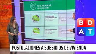 Conozca los requisitos plazos y postulaciones a 7 subsidios de vivienda  Buenos días a todos [upl. by Derdle286]