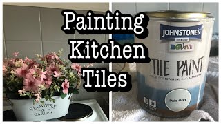 PAINTING KITCHEN TILES with johnstones tile paint [upl. by Hartman36]