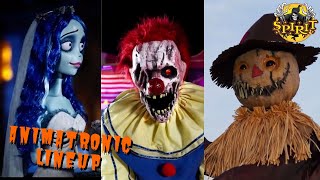 SPIRIT HALLOWEEN 2024 ANIMATRONIC LINEUP [upl. by Llennod766]