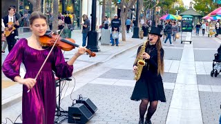 Karolina Protsenko amp Avelina Kushnir Violin and Saxophone cover Bésame mucho [upl. by Ynwat]