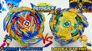 Brave ValkyrieEv 2A Vs Mirage FafnirNt 2S  Beyblade Burst [upl. by Emmaline]