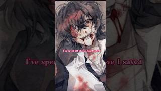 Dazai Edit anime edit bungoustraydogs dazai dazaiosamu sad [upl. by Corene]