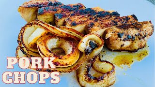 Easy Pork Chops on The Griddle blackstone unclestevesshake [upl. by Engelhart]