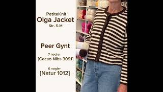 Olga Jacket fra PetiteKnit i Peer Gynt garn fra Sandnes garn [upl. by Adnamor857]