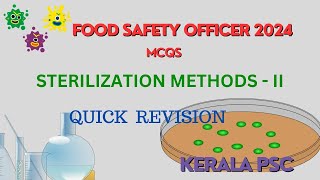 Sterilization Methods Part 2 Microbiologist Bacteriologist Exam  KWA Kerala PSC microbiologist [upl. by Ellehsar806]