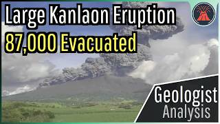 Kanlaon Volcano Eruption Update Large Eruption Occurs 87000 Evacuated [upl. by Laris]