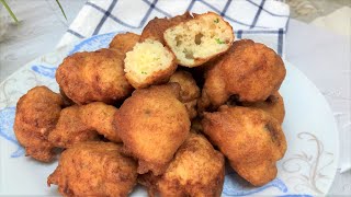 BUÑUELOS DE BACALAO MUY FACILES TIERNOS Y ESPONJOSOS [upl. by Potts]