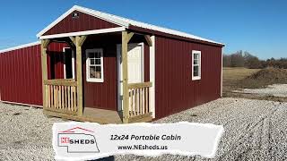 12x24 Portable Cabin Hampton NE  NE Sheds [upl. by Zitvaa61]