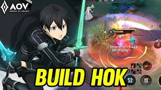 AOV  ALLAINKIRITO GAMEPLAY  BUILD HOK  ARENA OF VALOR LIÊNQUÂNMOBILE ROV [upl. by Ennayllek561]