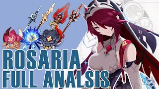 ROSARIA BUILD ANALYSIS Best Polearm Artifacts Team  Genshin Impact [upl. by Notlrak152]