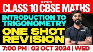 Class 10 CBSE Mathematics  Introduction to Trigonometry  One Shot Revision  Xylem Class 10 CBSE [upl. by Lirret]