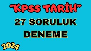 48 2024 KPSS  Deneme Sınavı  Tarih  Ali Gürbüz [upl. by Truc]