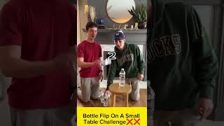 Bottle Flipping On A small Table Challenge [upl. by Llerol]