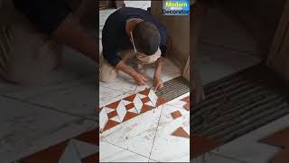 गेट पर टाइल्स का 3d design short decoration youtubeshorts construction viralshort [upl. by Hayalat131]