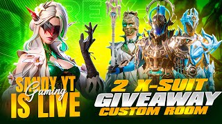 2 XSUIT GIVEAWAY TODAY amp ADVANCE CUSTOM ROOM ONLY CHICKEN DINNER WILL BE GET 325 UC GIVEAWAY [upl. by Drawde432]