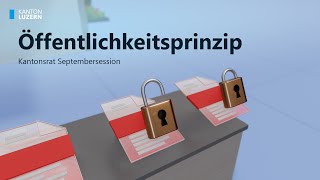 Kanton Luzern Parlament stimmt dem Öffentlichkeitsprinzip zu [upl. by Gunthar]