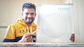 Learn to Draw a Perfect Circle on WhiteBoard  Draw A Perfect Freehand Circle In Hindi [upl. by Snowman155]