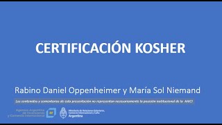 Certificación Kosher [upl. by Yboj]