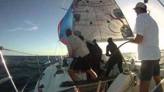 Wave Sweeper  Beneteau 407 Spinnaker broach [upl. by Lashar]