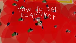 WTD  How To Get Dealmaker  Solo Strategy  credz towers Roblox [upl. by Elora]