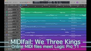 MIDIfail  We Three Kings  Internet MIDI files meet Logic Pro 11 defaults [upl. by Ephrem]