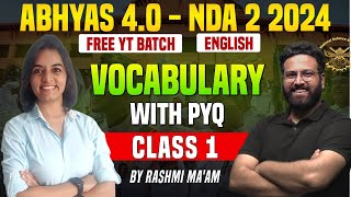 Vocabulary with PYQ For NDA  Complete English Vocab For NDA 2 2024  Learn With Sumit [upl. by Dunning]