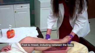 CNA ESSENTIAL SKILLS  Foot Care 637 [upl. by Eadahs]