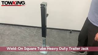 Review of TOWKING Square Weld Trailer Jack With Drop Leg [upl. by Letsyrc]