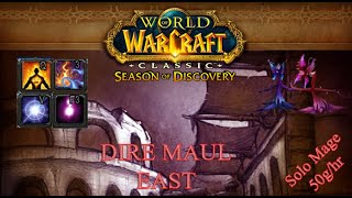 WOW SOD Dire Maul East DME Mage Solo Gold Farming [upl. by Pansir370]