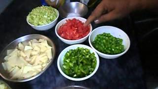 Pakistani desi food Chicken macaroni salad recipe part1AAmnas Kitchen [upl. by Novek472]