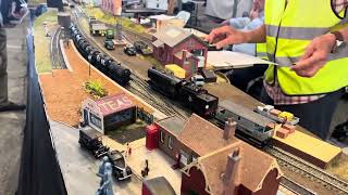 Analogue model railway at Chatham show [upl. by Polloch]